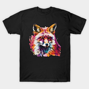 Fox Colorful Pop Art Design for Animal Lover T-Shirt